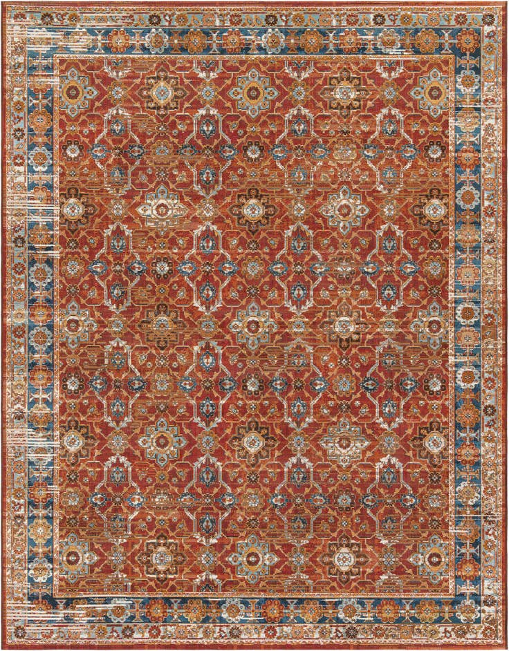 Detail image of 7' 10 x 10' Easy-Clean Traditional Indoor / Outdoor Rug
