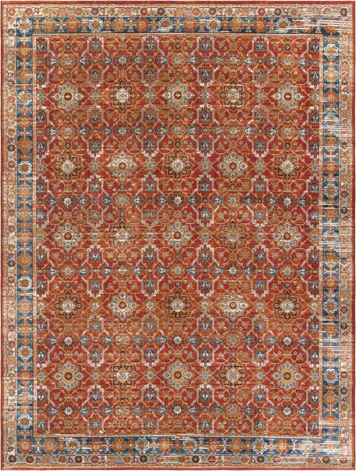 9' x 12' Easy-Clean Traditional Indoor / Outdoor Rug