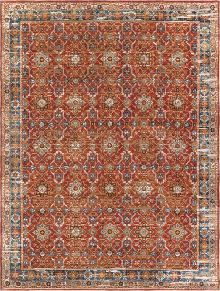 Detail image of 9' x 12' Easy-Clean Traditional Indoor / Outdoor Rug