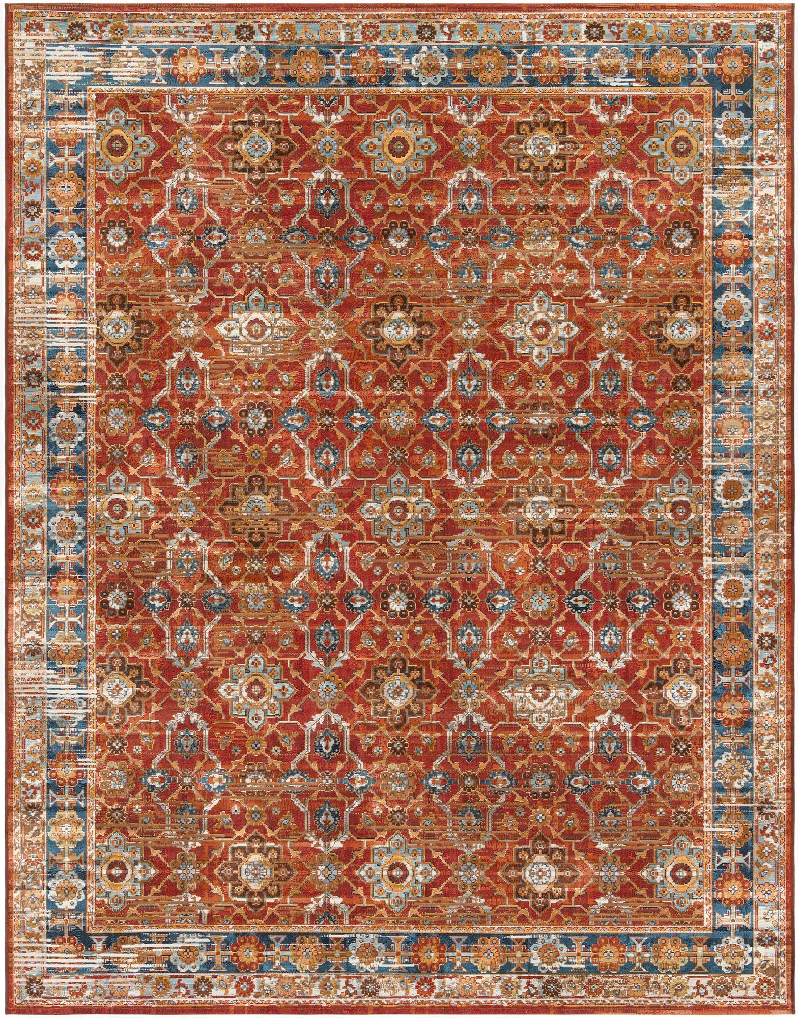 Primary image 7' 10 x 10'  Washable Traditional Indoor / Outdoor Rug
