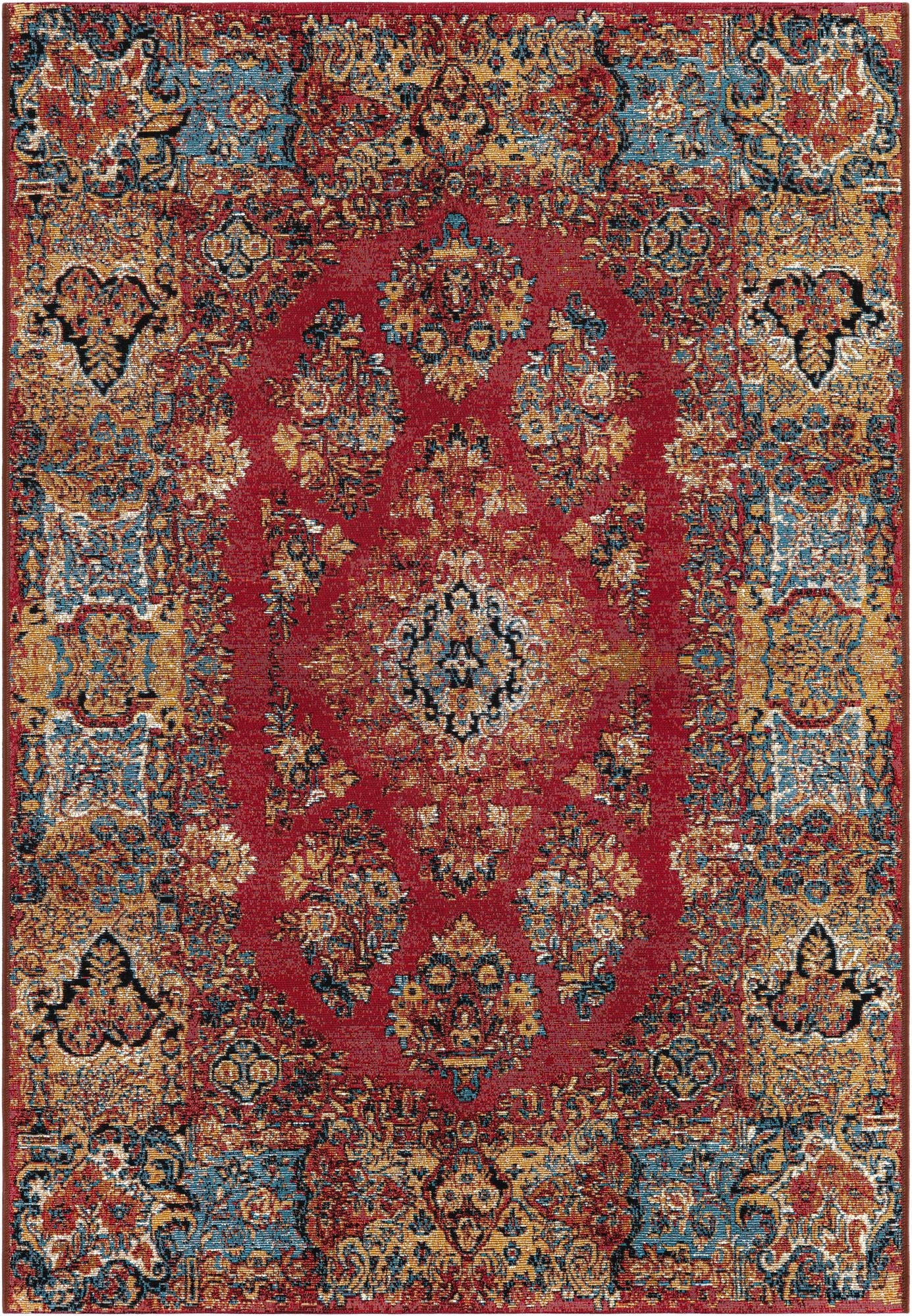 4' x 6'  Washable Traditional Indoor / Outdoor Rug
