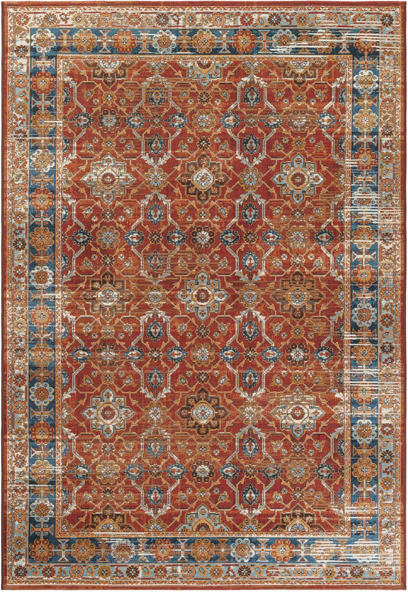 5' x 8'  Washable Traditional Indoor / Outdoor Rug