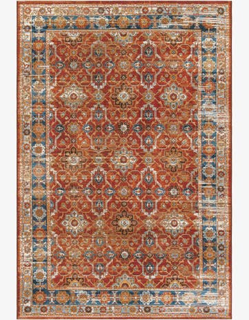 6' x 9' Easy-Clean Traditional Indoor / Outdoor Rug