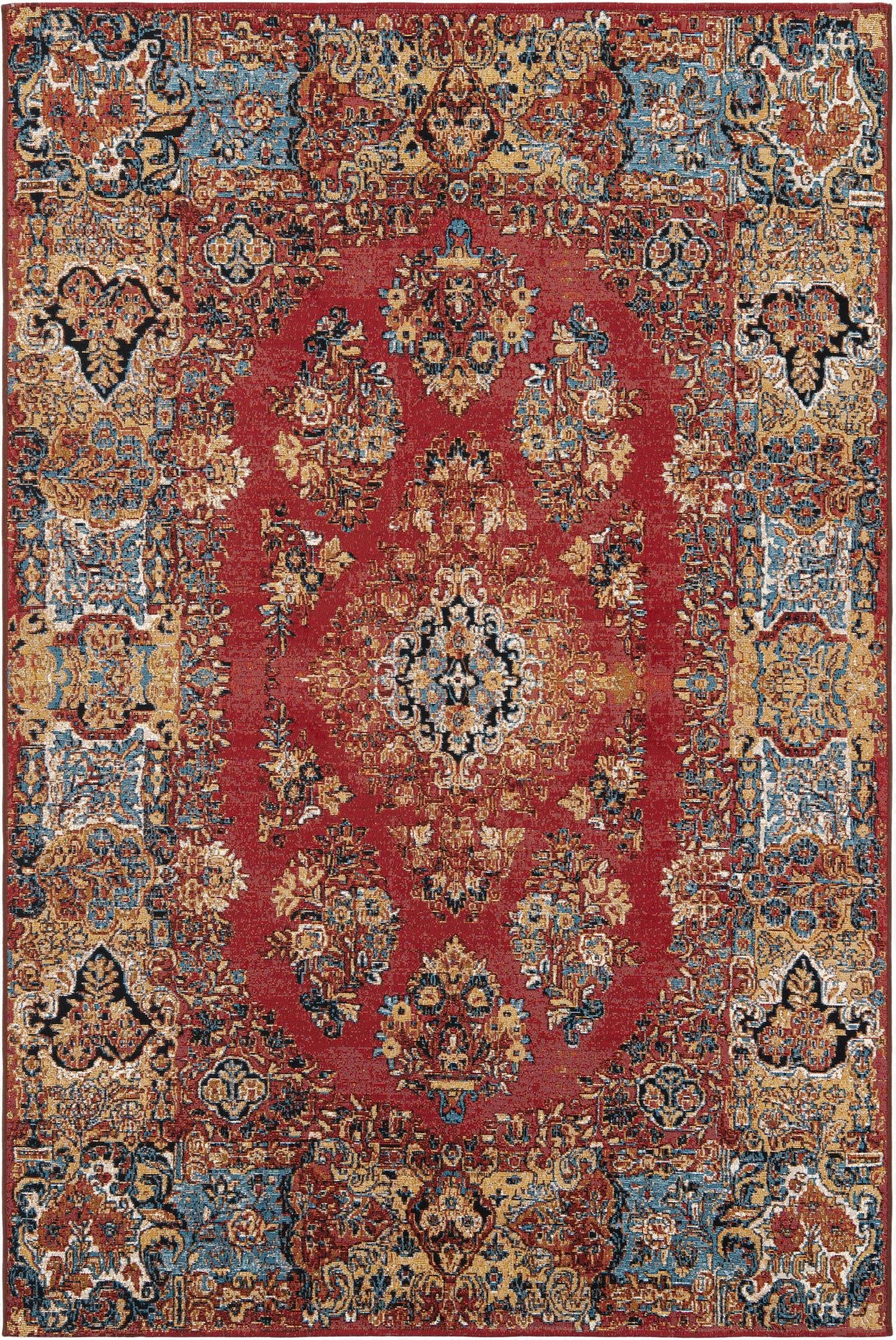6' x 9'  Washable Traditional Indoor / Outdoor Rug