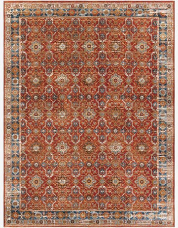 9' x 12' Easy-Clean Traditional Indoor / Outdoor Rug