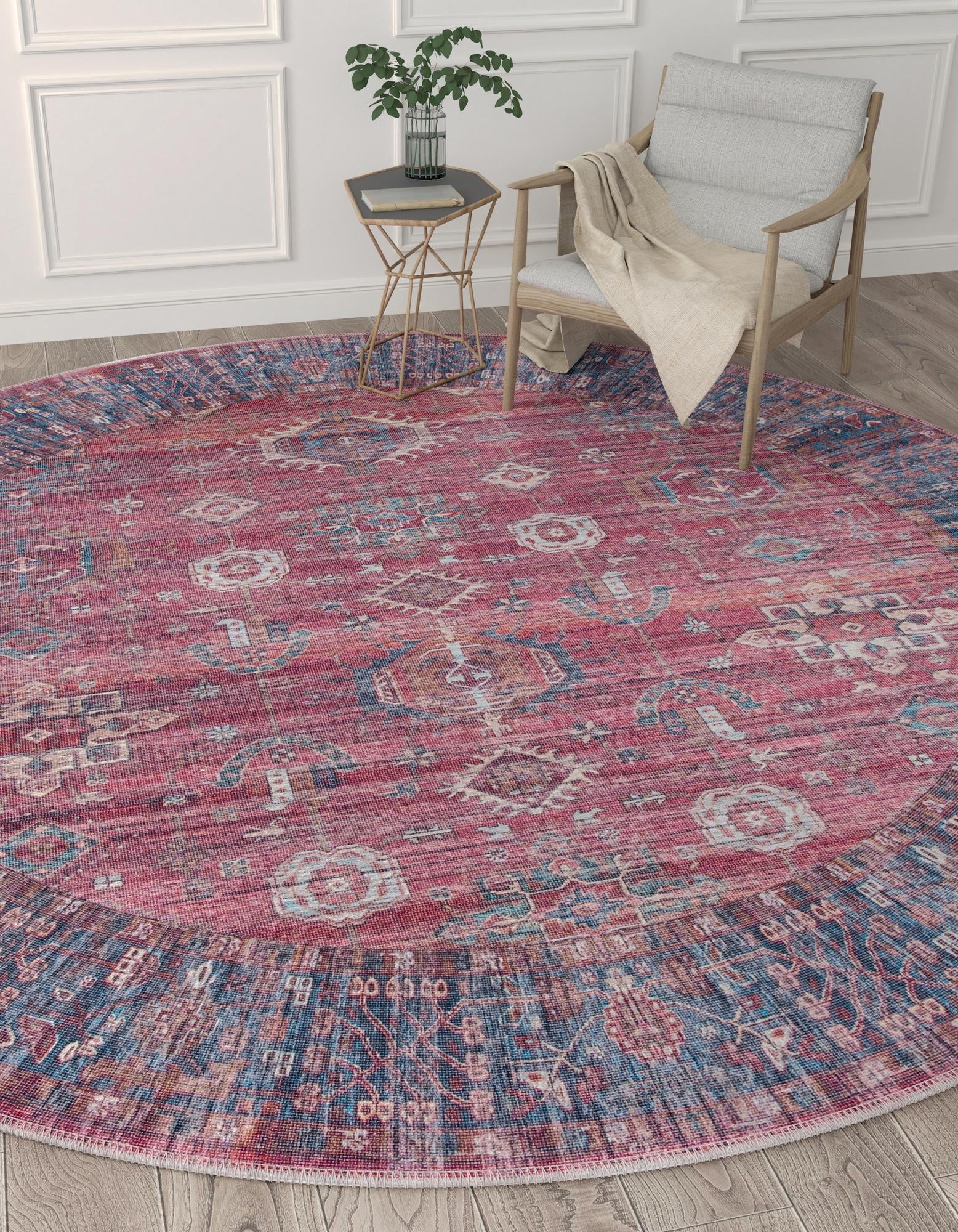 125cm x 125cm Maahru Alfombra redondo