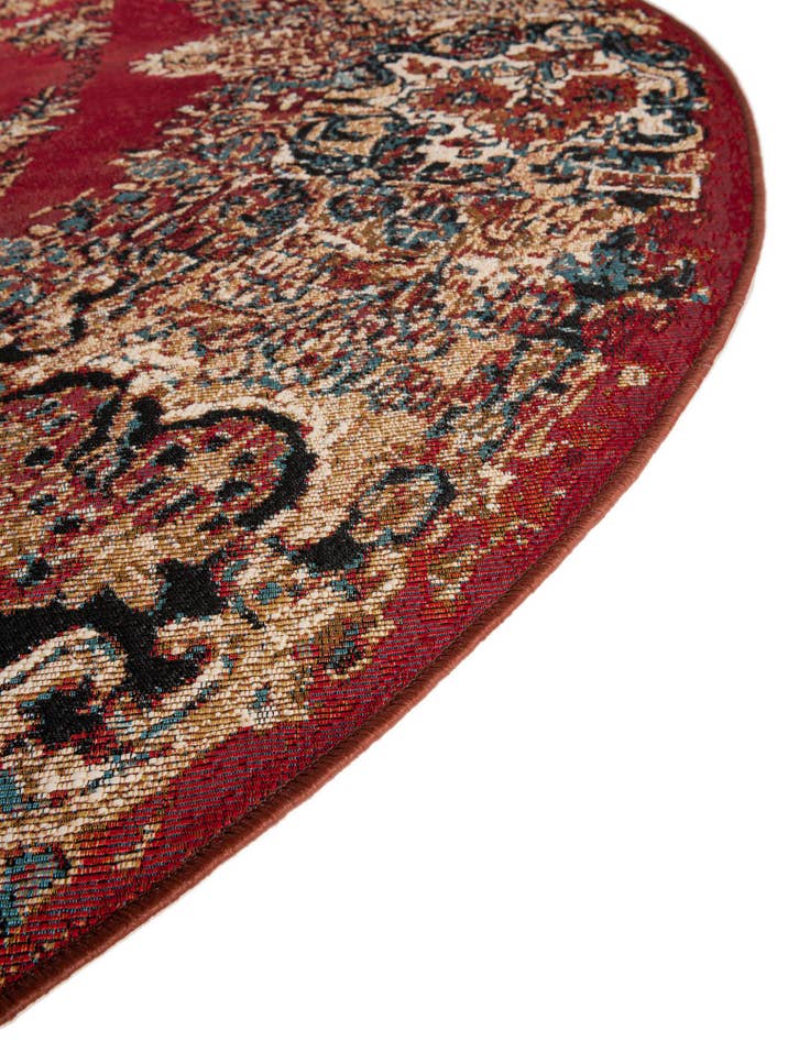 Detail image of 10' x 10' Easy-Clean Traditional Indoor / Outdoor Round Rug