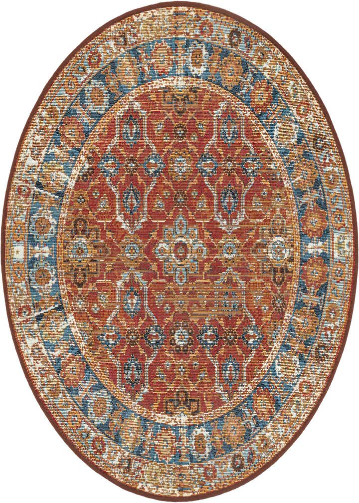 3' x 3' Easy-Clean Traditional Indoor / Outdoor Round Rug
