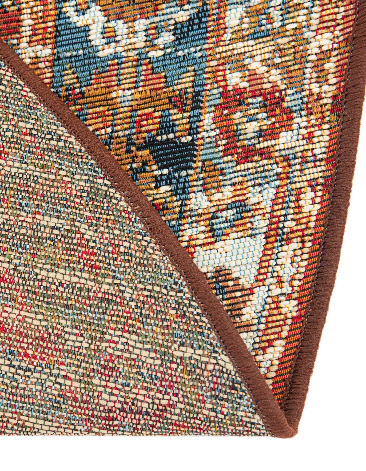 4' x 4' Easy-Clean Traditional Indoor / Outdoor Round Rug