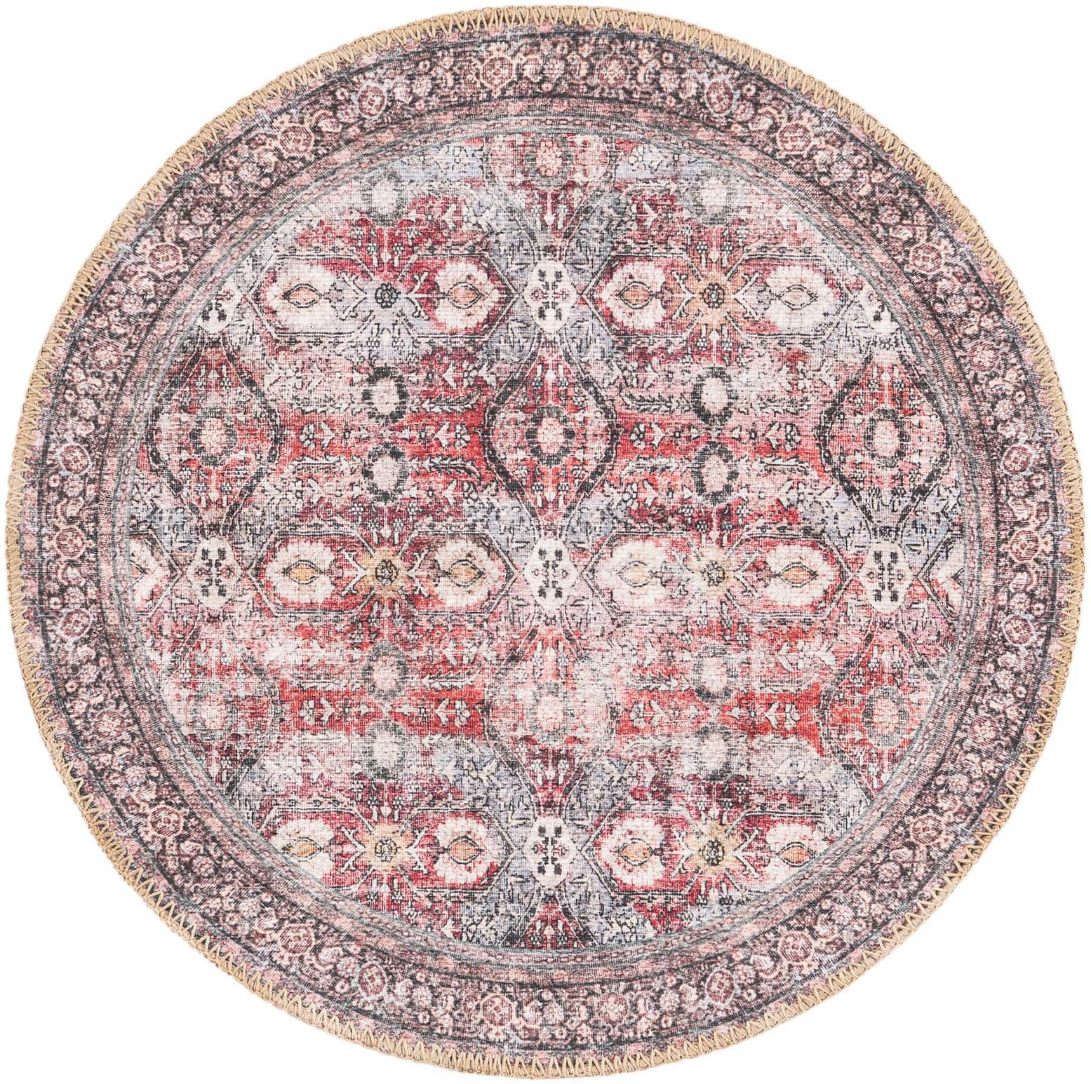2' x 2' Washable Timeless Round Rug