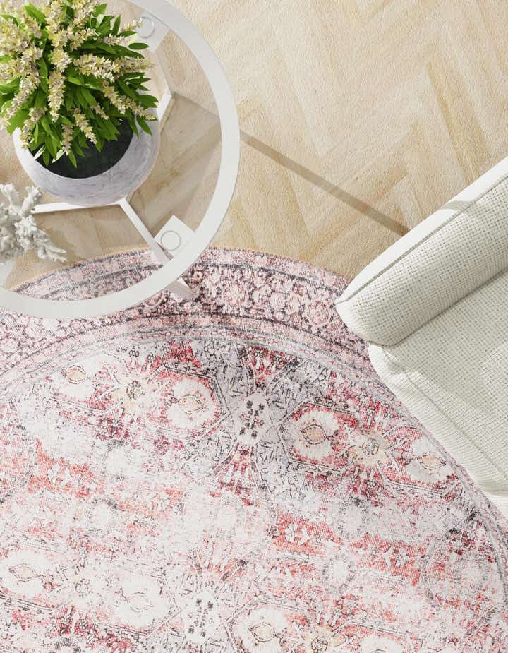 2' x 2' Washable Timeless Round Rug