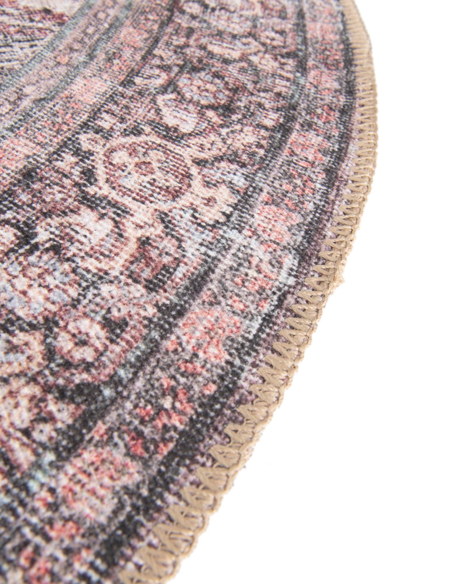 7' 10 x 7' 10 Washable Timeless Round Rug