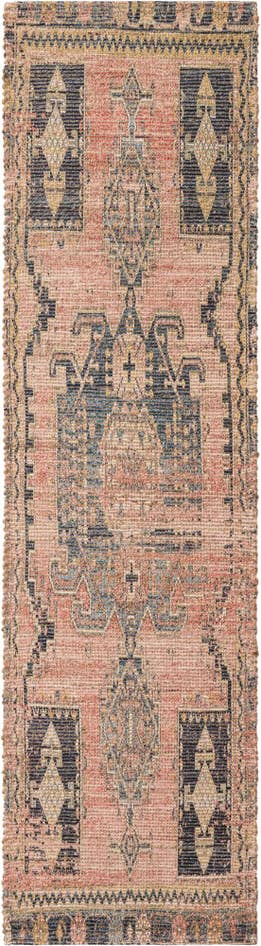 Detailansicht von 65cm x 245cm Handgewebt Chenille Jute Läufer Teppich