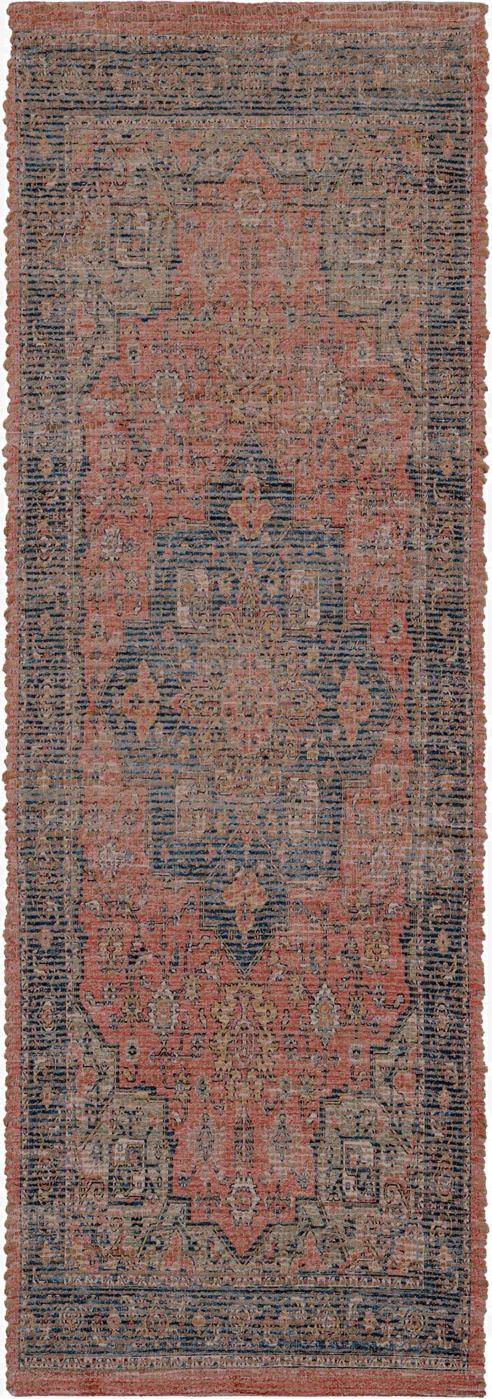 2' 2 x 6' 1  Hand Woven Chenille Jute Runner Rug