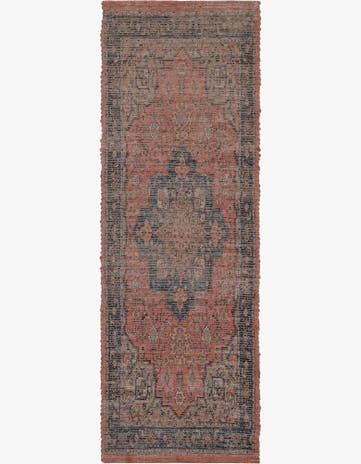 2' 2 x 6' 1 Hand Woven Chenille Jute Runner Rug