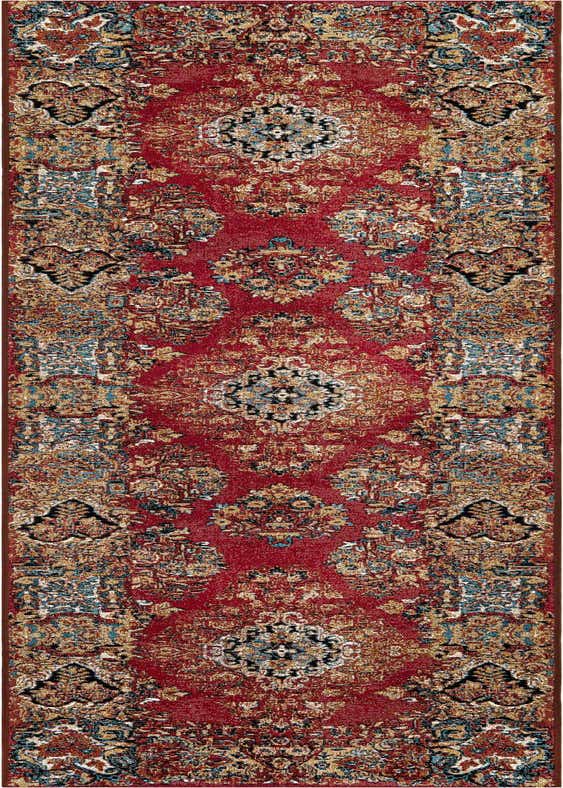 2' 7 x 10' Easy-Clean Traditional Indoor / Outdoor Runner Rug
