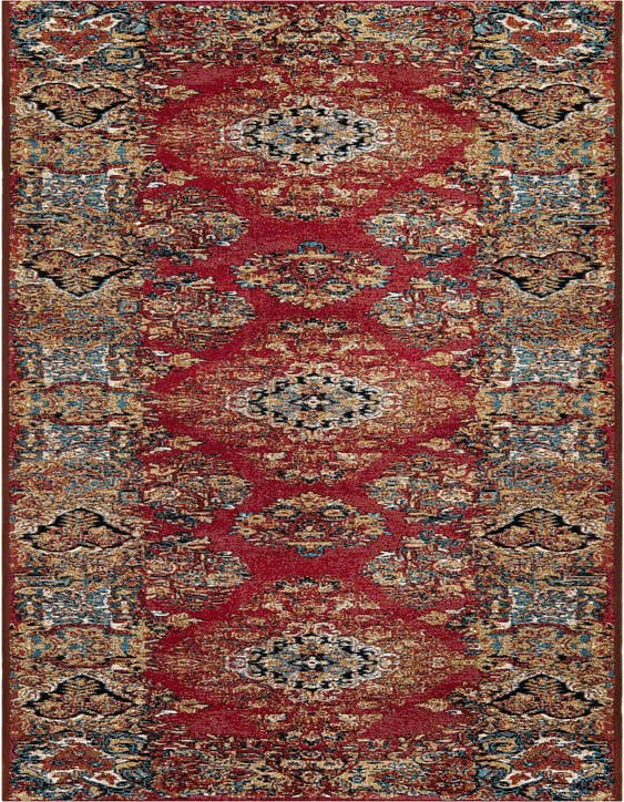 Detail image of 2' 7 x 10' Easy-Clean Traditional Indoor / Outdoor Runner Rug
