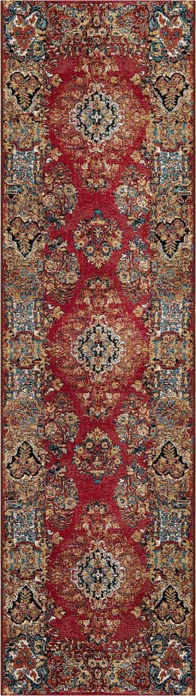 2' 7 x 10' Easy-Clean Traditional Indoor / Outdoor Runner Rug