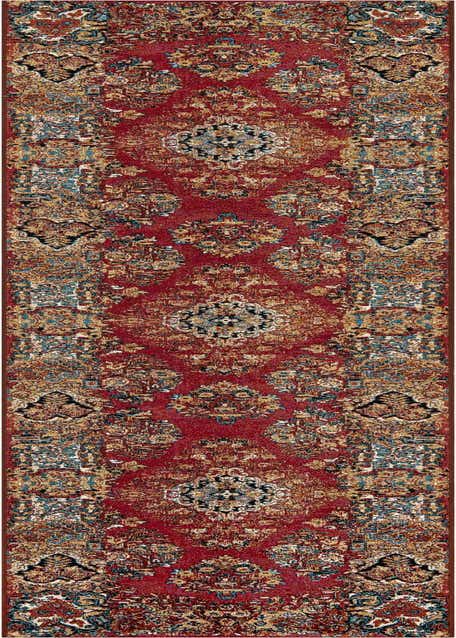 2' 7 x 12' Easy-Clean Traditional Indoor / Outdoor Runner Rug