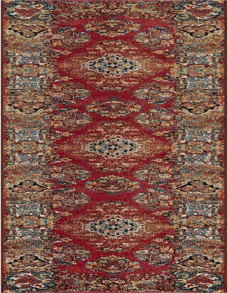2' 7 x 12' Easy-Clean Traditional Indoor / Outdoor Runner Rug