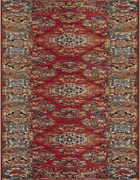 Detail image of 2' 7 x 12' Easy-Clean Traditional Indoor / Outdoor Runner Rug