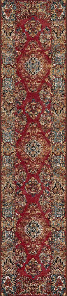 2' 7 x 12' Easy-Clean Traditional Indoor / Outdoor Runner Rug