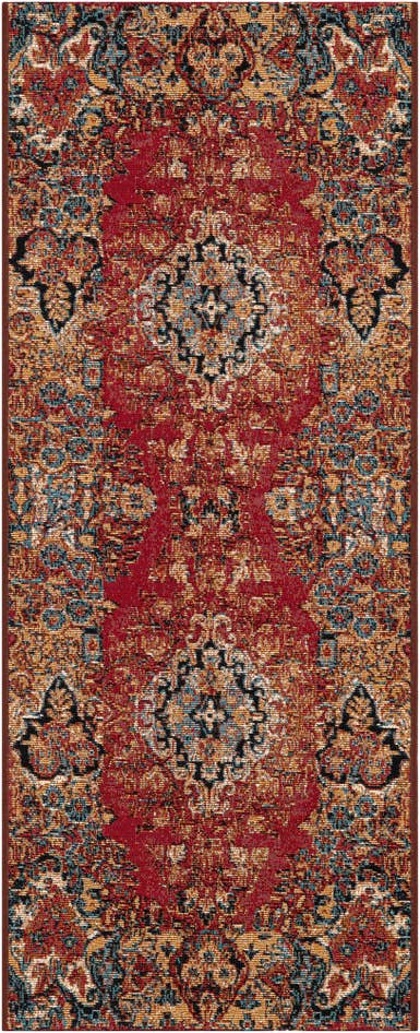 Detailfoto van 60cm x 155cm Makkelijk schoon te maken Traditional Binnen / buiten Loper Vloerkleed