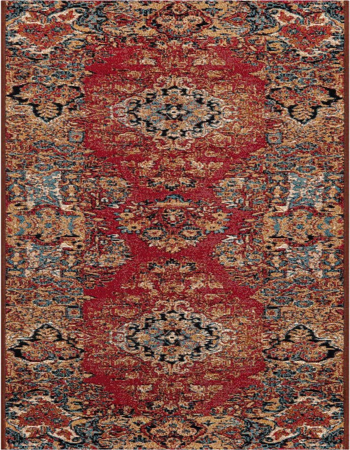 Detail image of 2' x 6' Easy-Clean Traditional Indoor / Outdoor Runner Rug