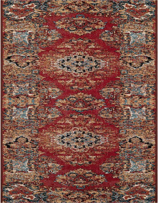 Detail image of 2' x 8' Easy-Clean Traditional Indoor / Outdoor Runner Rug