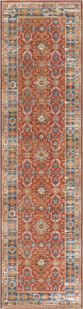 2' 7 x 10' Easy-Clean Traditional Indoor / Outdoor Runner Rug