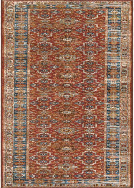 2' 7 x 12' Easy-Clean Traditional Indoor / Outdoor Runner Rug