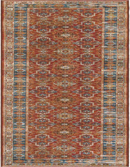 2' 7 x 12' Easy-Clean Traditional Indoor / Outdoor Runner Rug