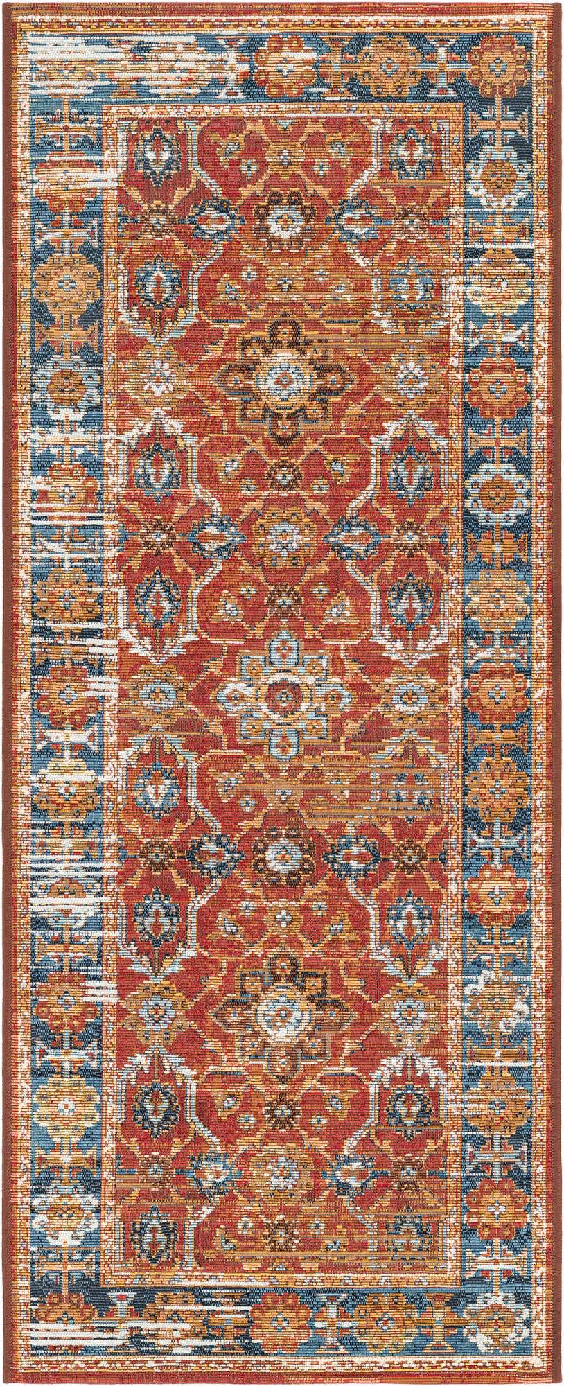2' x 5' Easy-Clean Traditional Indoor / Outdoor Runner Rug