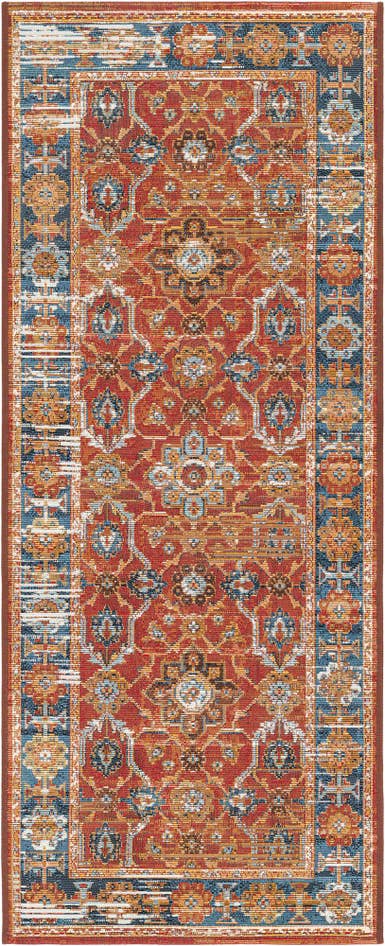 Detail image of 2' x 5' Easy-Clean Traditional Indoor / Outdoor Runner Rug