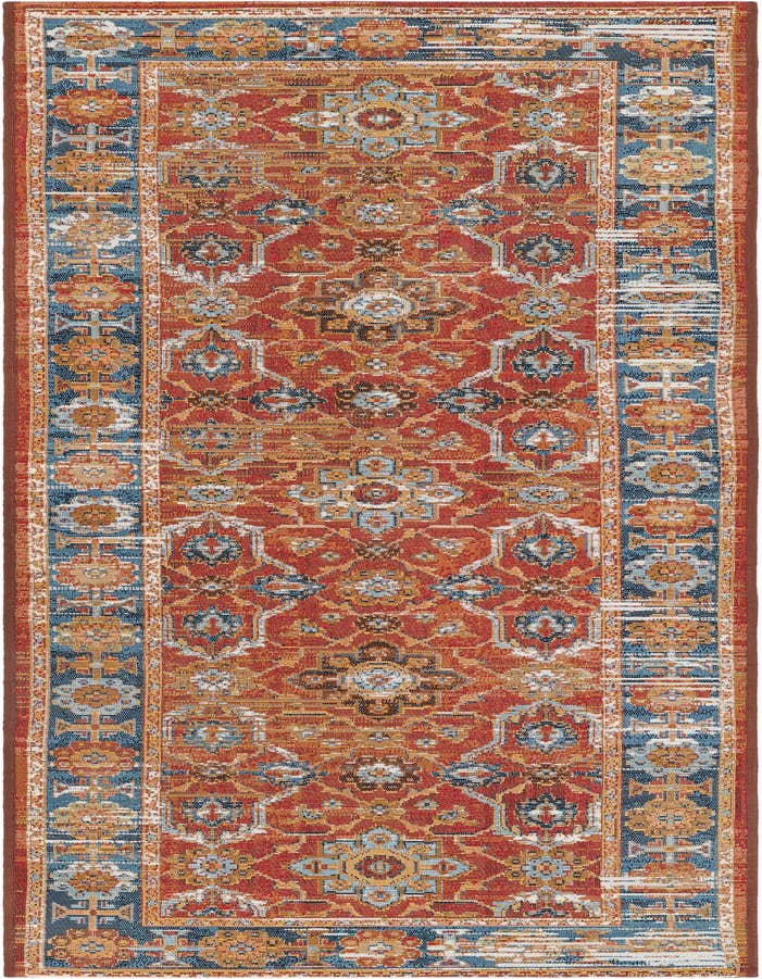 Detail image of 2' x 6' Easy-Clean Traditional Indoor / Outdoor Runner Rug