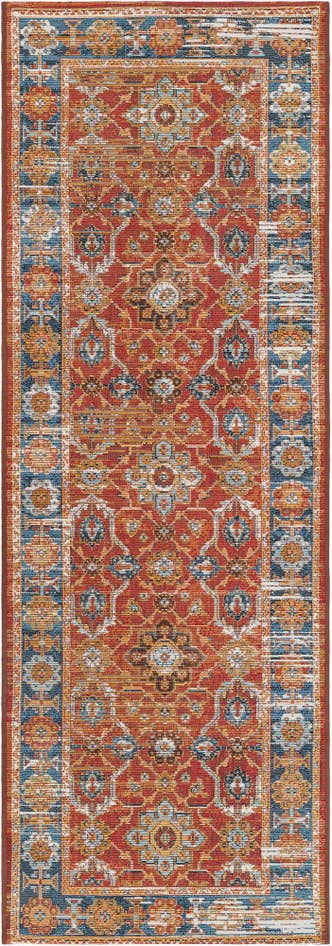 Detail image of 2' x 6' Easy-Clean Traditional Indoor / Outdoor Runner Rug