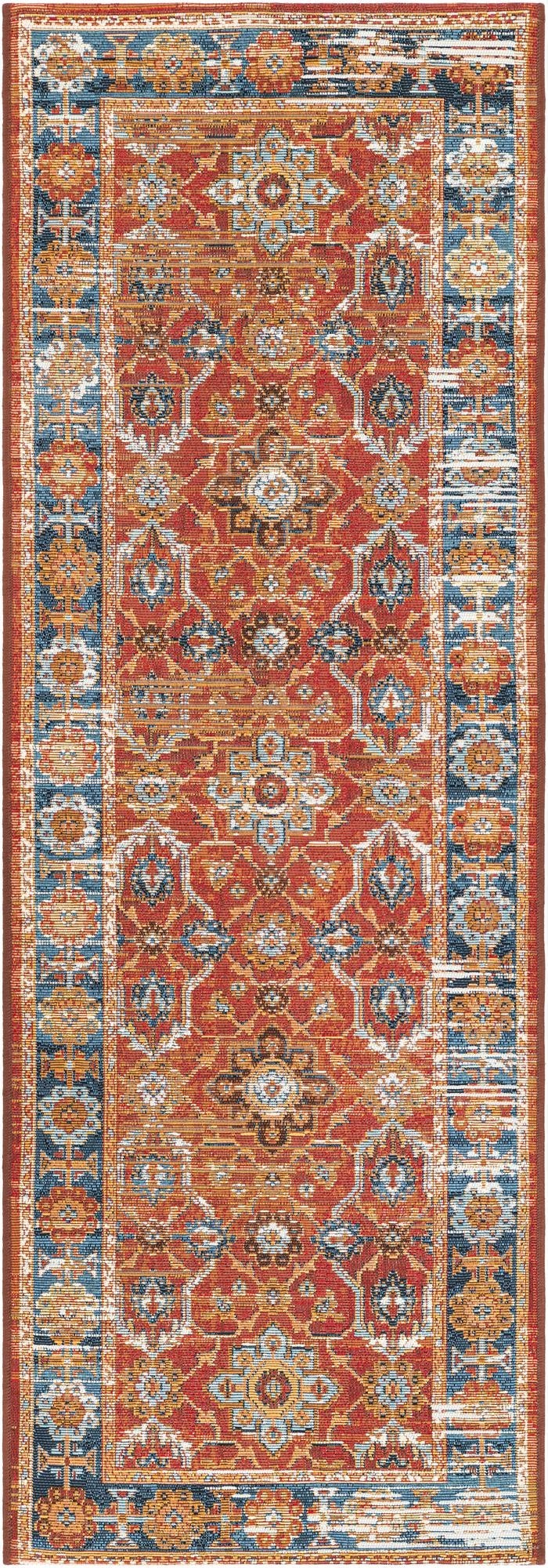 2' x 6'  Washable Traditional Indoor / Outdoor Runner Rug