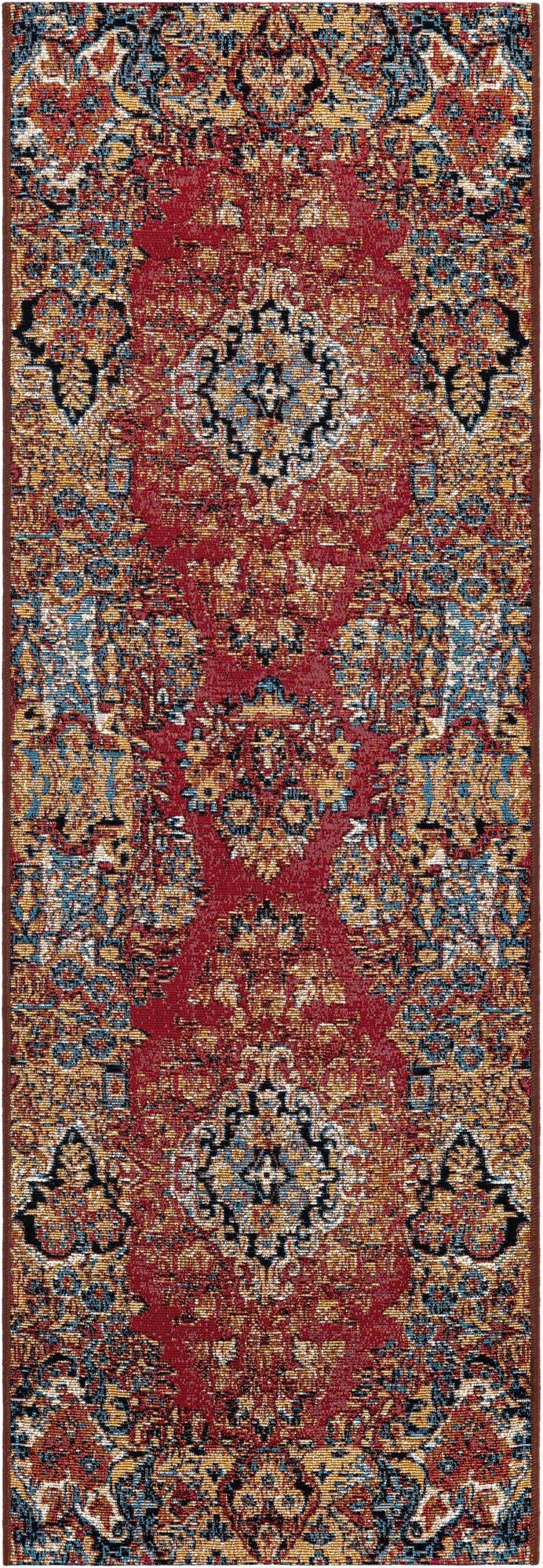 2' x 6'  Washable Traditional Indoor / Outdoor Runner Rug