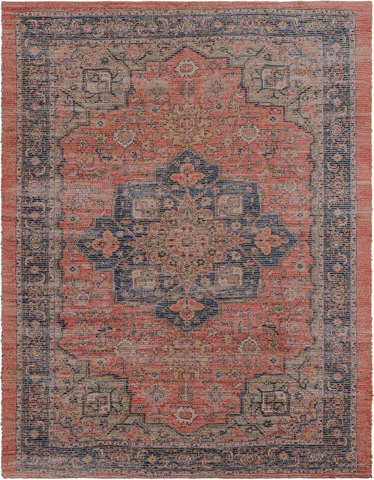 Detail image of 7' 10 x 7' 10 Hand Woven Chenille Jute Square Rug