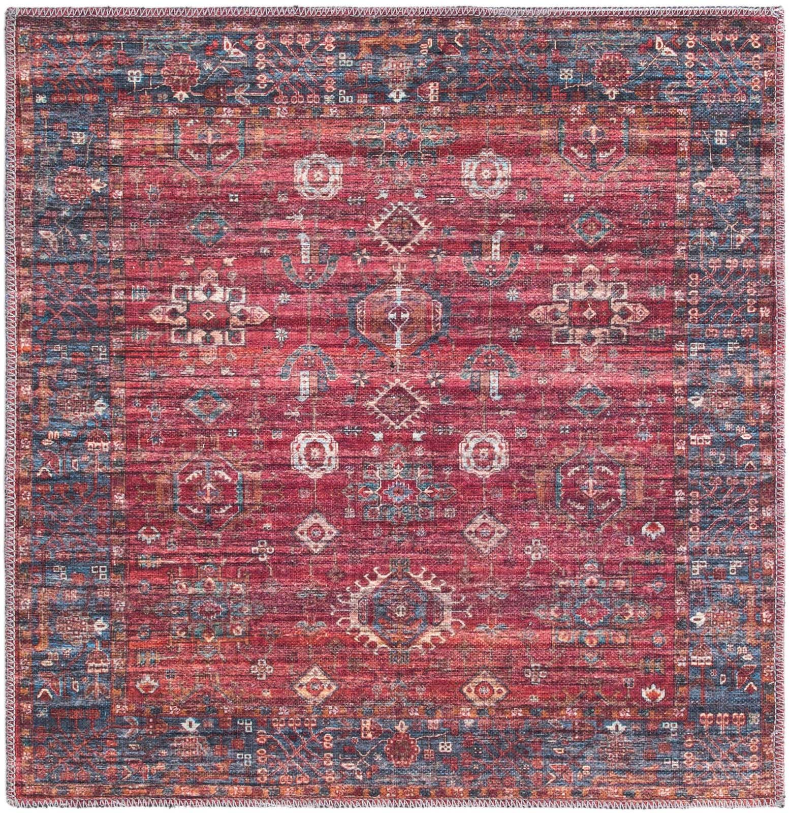 3' 3 x 3' 3 Washable Maahru Square Rug