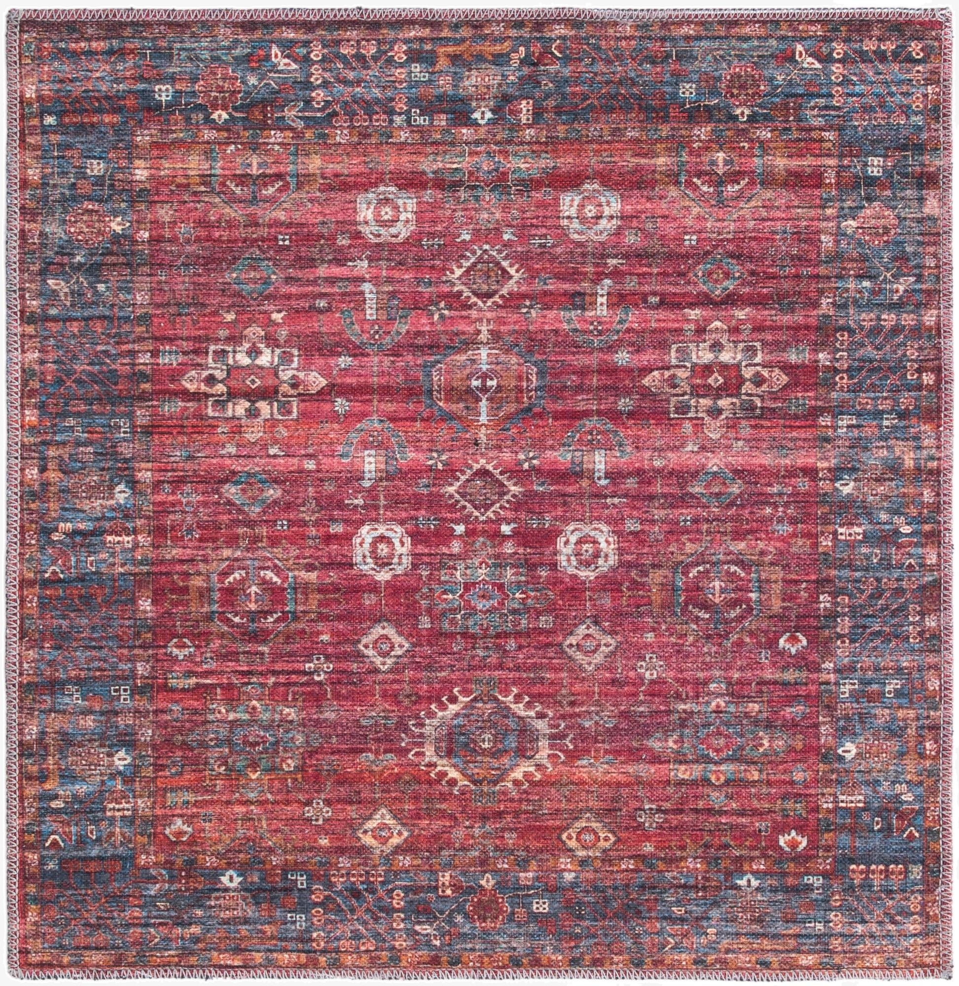 Primary image 3' 3 x 3' 3  Washable Maahru Square Rug