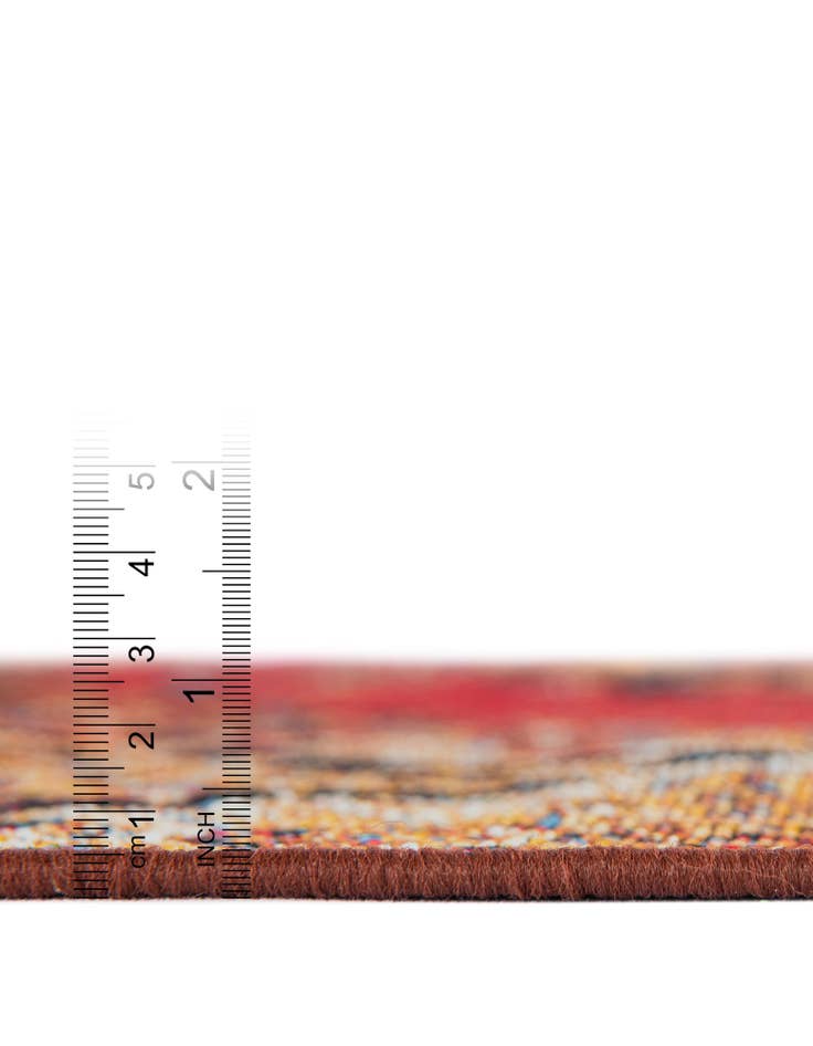 Detail image of 7' 10 x 7' 10  Washable Traditional Indoor / Outdoor Square Rug