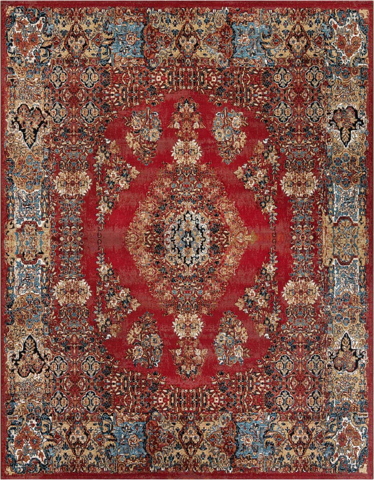 Detail image of 10' x 10' Easy-Clean Traditional Indoor / Outdoor Square Rug