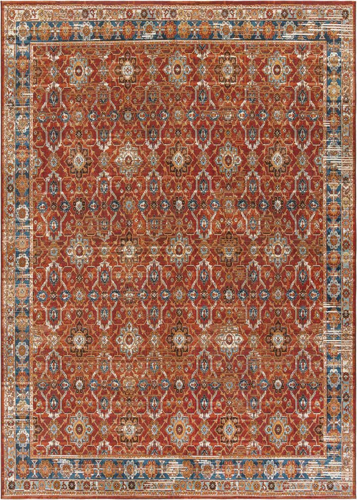 10' x 10' Easy-Clean Traditional Indoor / Outdoor Square Rug