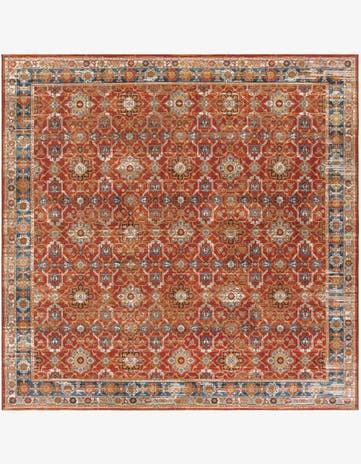 10' x 10' Easy-Clean Traditional Indoor / Outdoor Square Rug