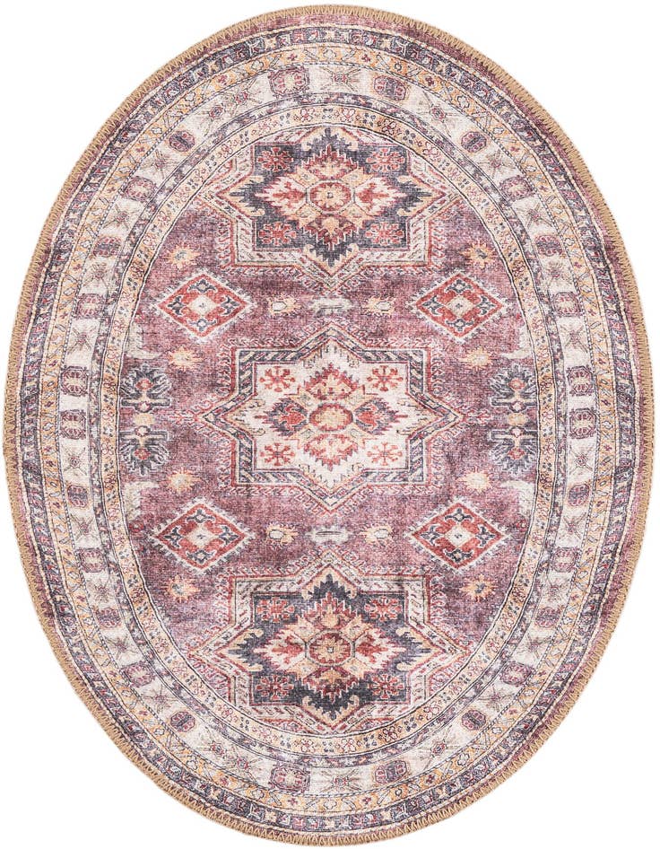 Detail image of 2' x 3' 1 Washable Timeless Oval Rug
