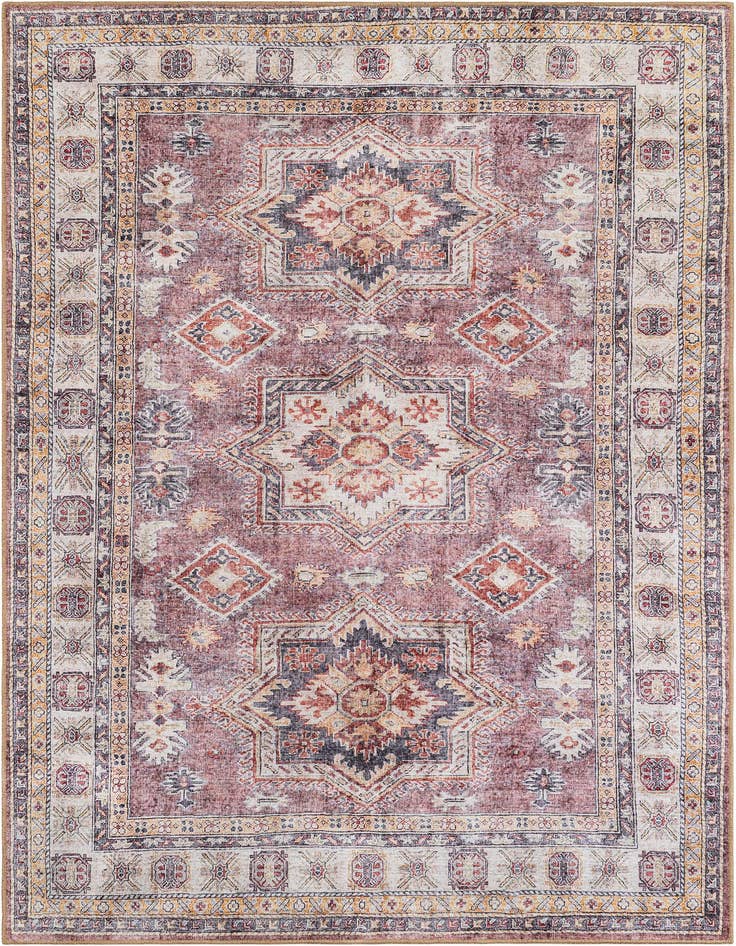 Detail image of 6' 1 x 9' Washable Timeless Rug