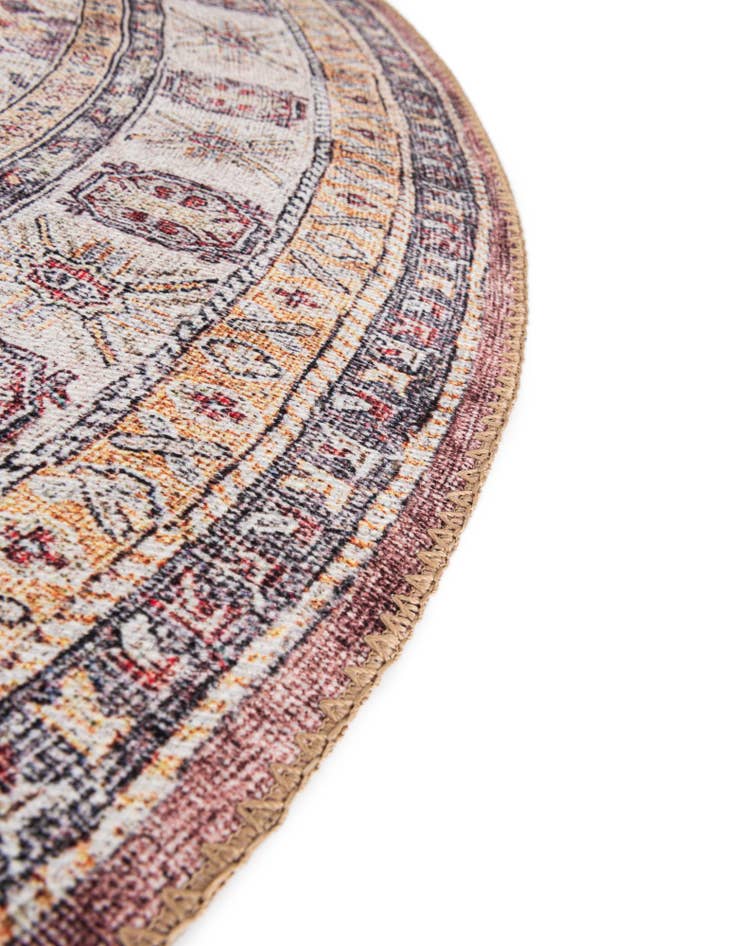 Detail image of 5' 1 x 5' 1 Washable Timeless Round Rug