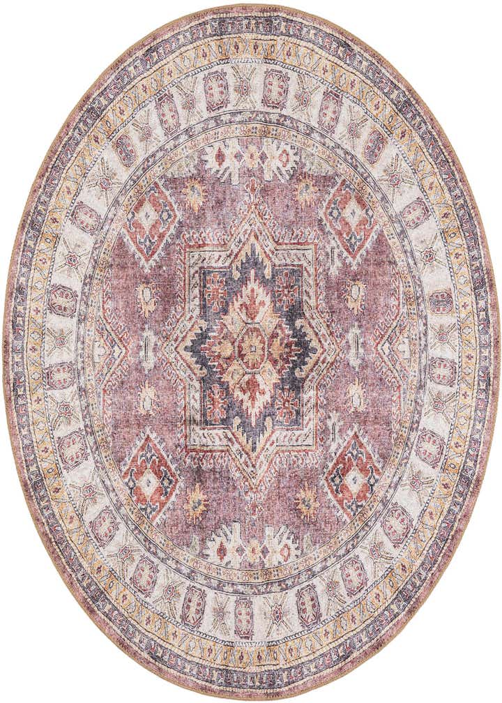 5' 1 x 5' 1 Washable Timeless Round Rug