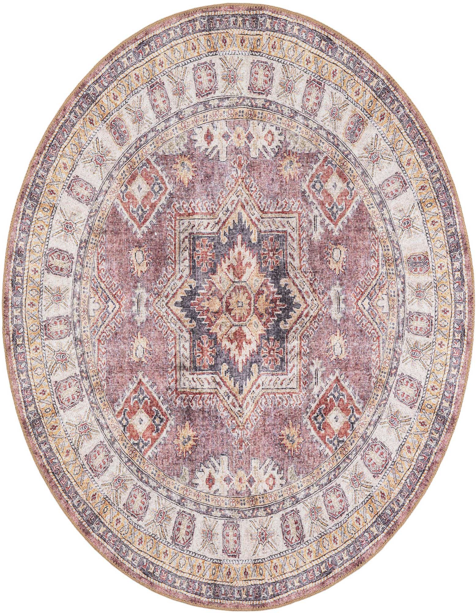 5' 1 x 5' 1 Washable Timeless Round Rug